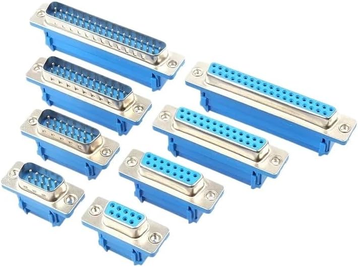 5PCS DB9 DB15 DB25 DB37 DIDC9/DIDC15/DIDC25/DIDC37 male female plug serial port connector idc crimp type D-SUB rs232 adapter(DB37 Female)