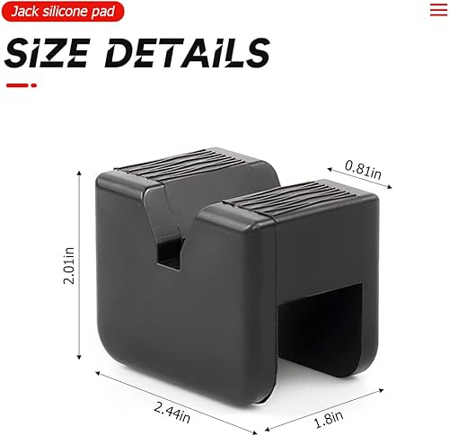 Miniatura 2 de BELOMI Almohadillas para Soporte de Gato, 4 Piezas Adaptador de Almohadilla de Gato de 3 Toneladas, Almohadilla Protectora Universal de Goma