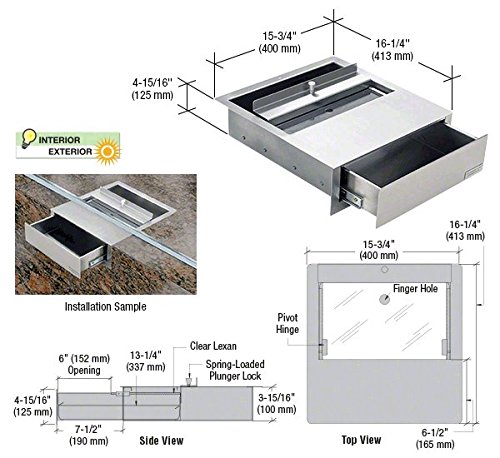 CRL Brushed Stainless Steel Deal Drawer - DD1616