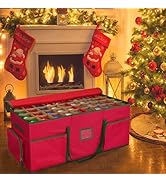 HYRIXDIRECT Christmas Ornament Storage Box -Up to 160 Holiday Ornaments with Adjustable Dividers ...