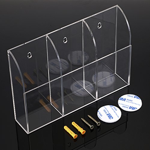 Support pour télécommande mural transparent HipiweAZB : boîte de rangement multimédia