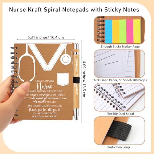Carnet à spirale kraft Jetec pour ne plus perdre vos notes et stylos