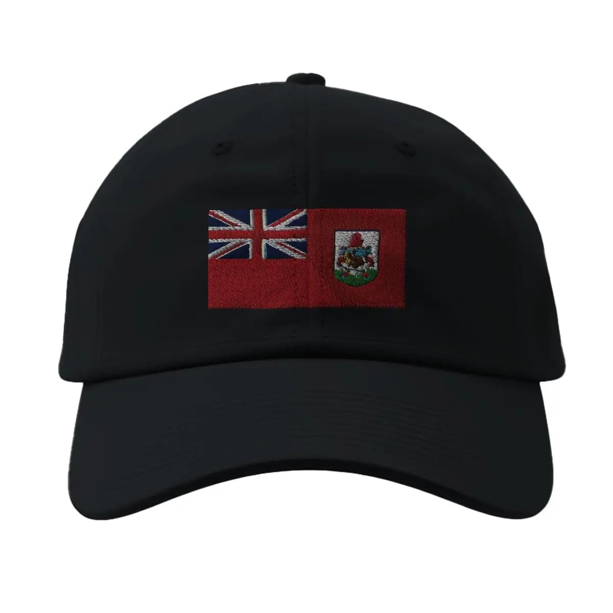 Casquette Drapeau des Bermudes Noir brodée pour homme et femme - 3