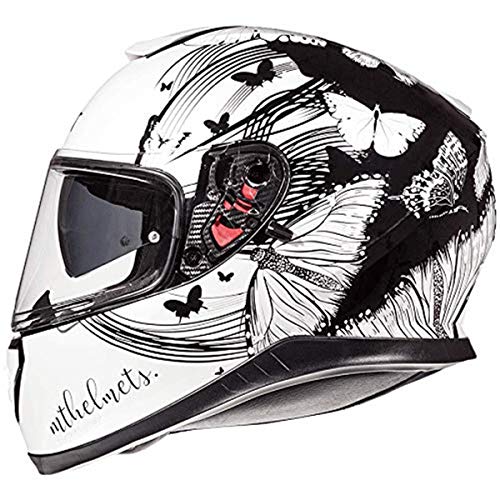 Casco Mt Thunder 3 Sv Vlinder A1 Blanco y Negro (XS)