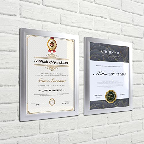 Giftgarden GG221252 8.5X11 Picture Frame Silver Set Of 12, Multi Modern 8.5 X 11 Frames Bulk For Award Certificate Document Diploma thumb #2