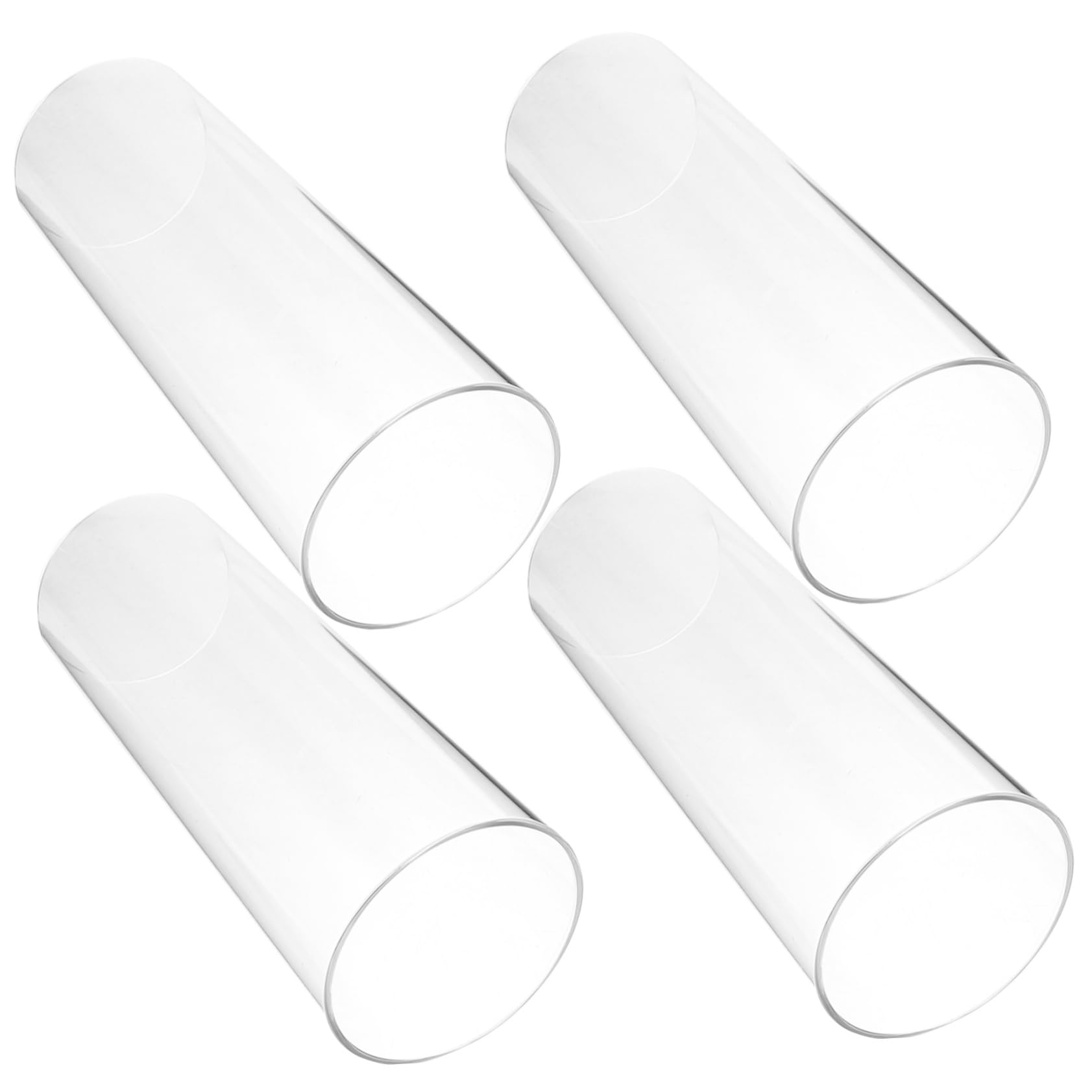 Paralumi per Candele in Vetro 4 Pezzi, Borosilicato Trasparente