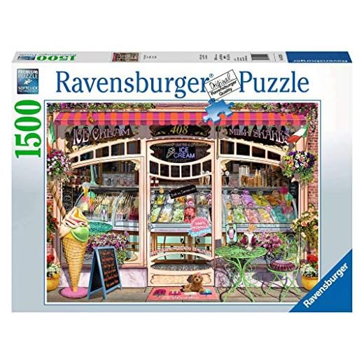 Ravensburger Puzzle 16221 – Ice Cream Shop – 1500 bitar pussel för vuxna och barn från 14 år