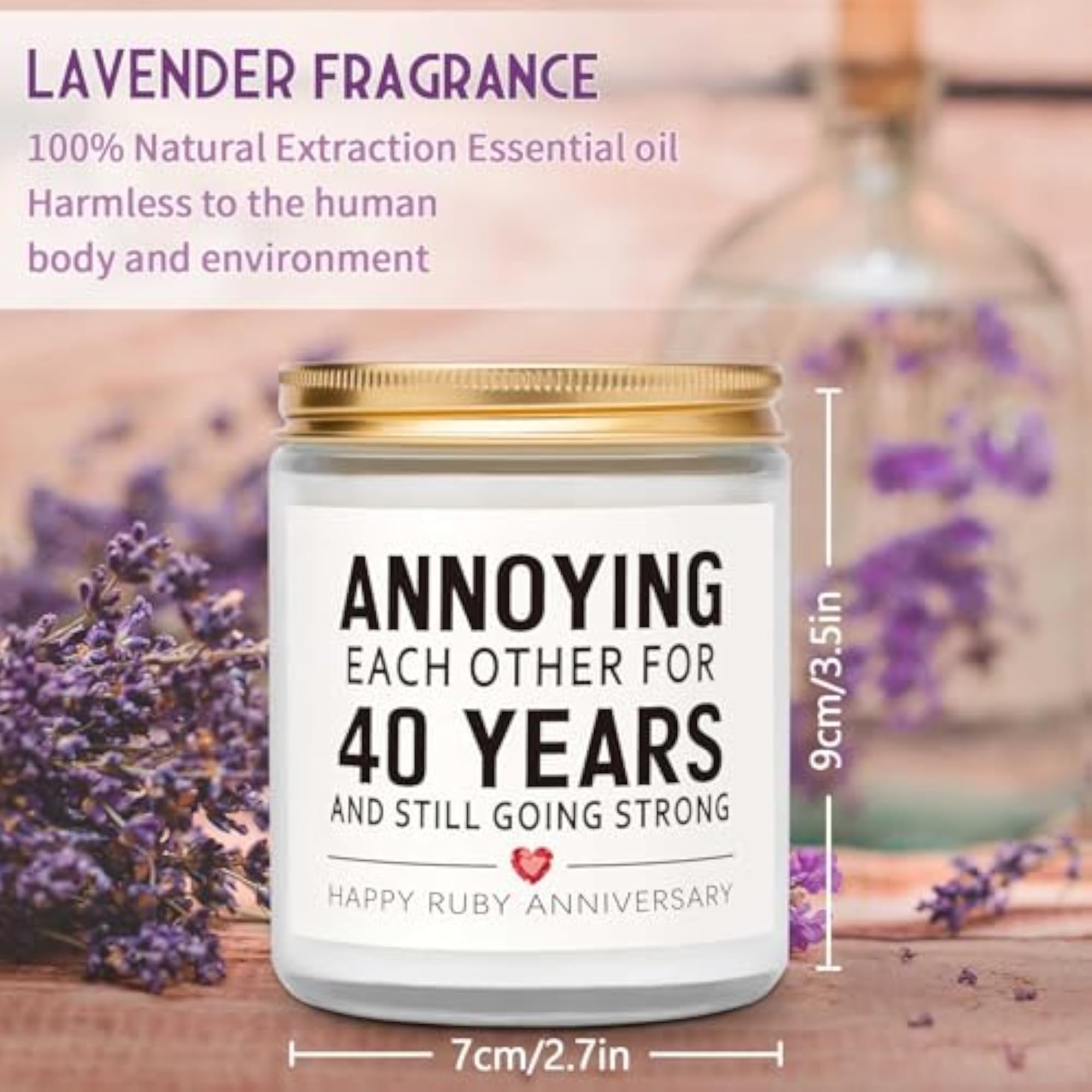 40th Anniversary Candle Gift