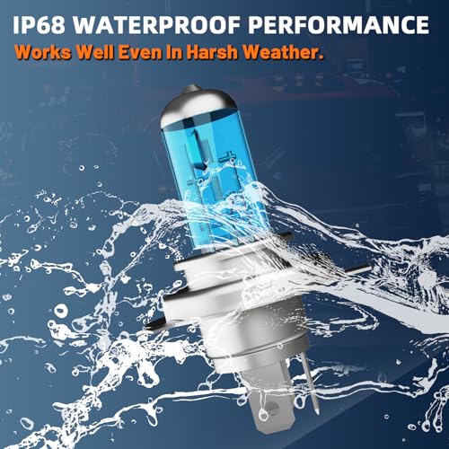 Image of Headlight Bulbs Compatible With Nissan Maxima 2000-2001 2019, H4 /9003 /HB2 High Low Beam Headlights Halogen Light Bulb, Super Bright 6000K White, Plug and Play, Pack of 2