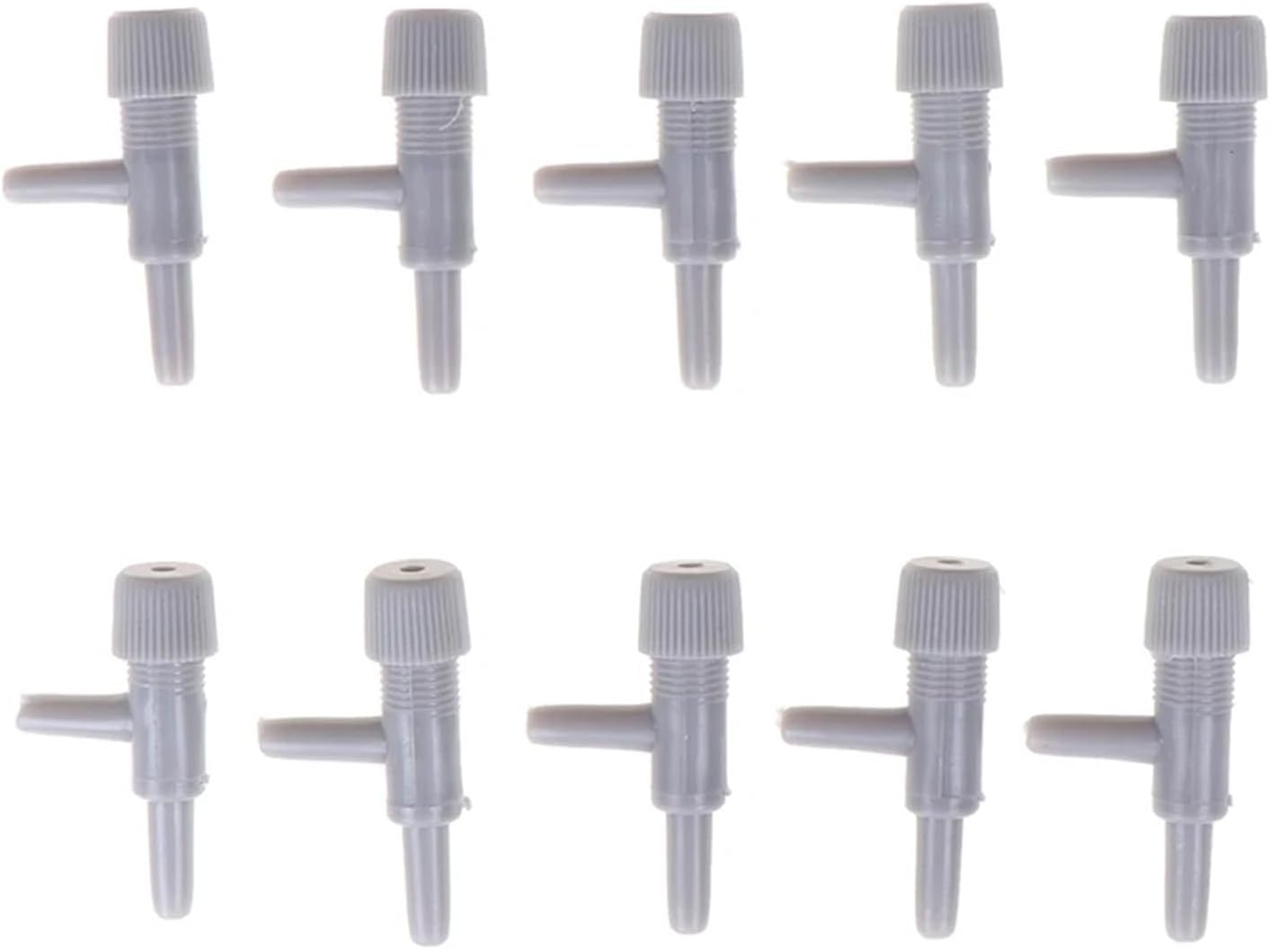 Aquarium Air Flow Control Valves, Adjustable Oxygen Pump Tubing Regulators for Fish Tank & Aquarium Accessories, 10 Pcs(Gray)