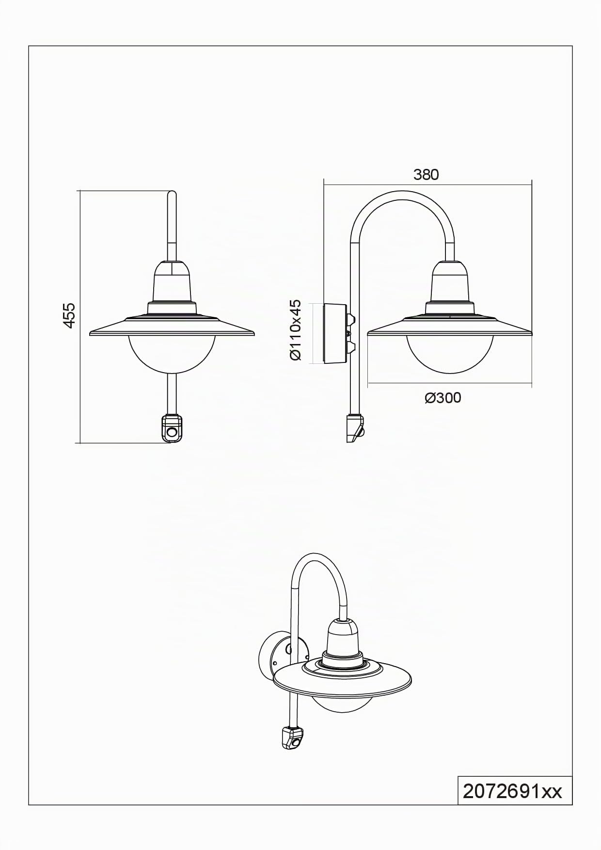 Trio Leuchten LED Außen Wandleuchte Norman 207269142, Aluminium Druckguss Anthrazit, Acryl weiß, exklusiv 1x E27, Bewegungssensor |