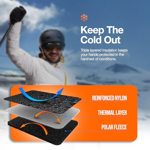 Heated Kids Winter Gloves with Hand Warmer Compartment, Triple Layer Insulated with Warm Fleece (-20F)2