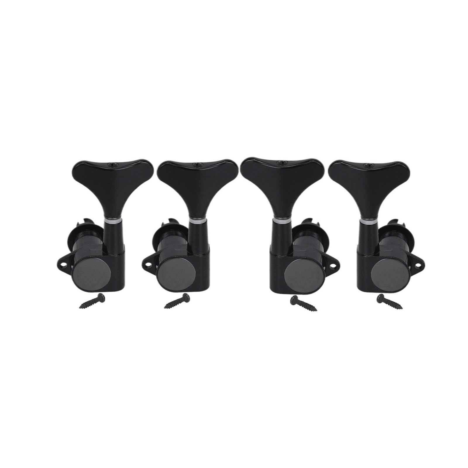 4 clavijas de bajo selladas 2L2R, afinadores de 4 cuerdas, clavijas de afinación(Black 2L2R)