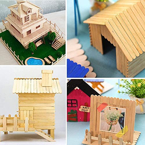 Pack of 300 wooden ice sticks, wooden ice sticks, for crafts wooden ice sticks, stirring wooden sticks, wooden sticks - Image 4