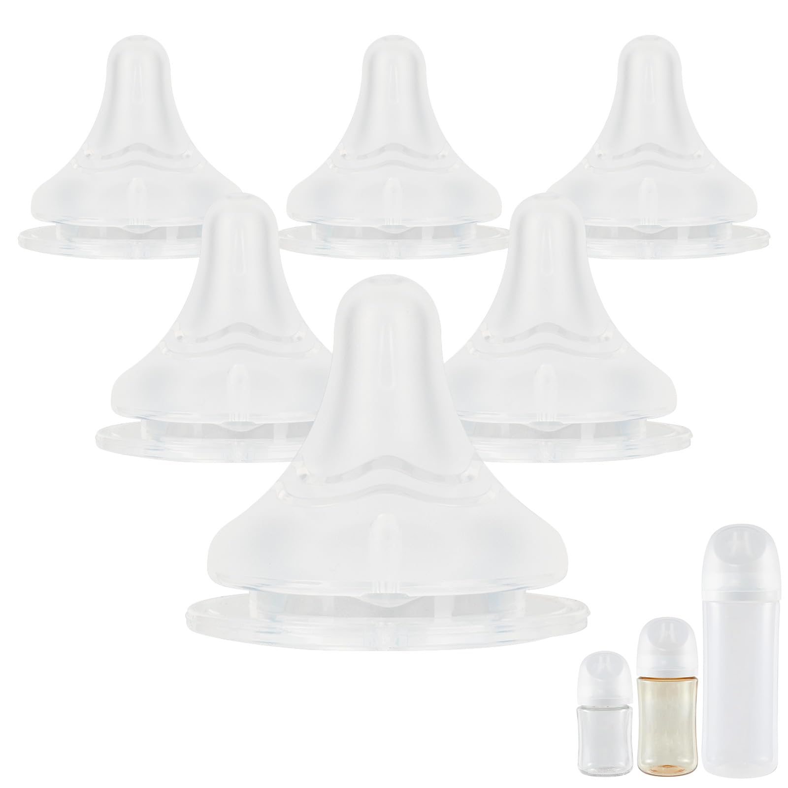 Photo 1 of Silicone Nipples(L) for Pigeon Bottle,Standard Flow Baby Bottle Nipples,6m+ 6 Count