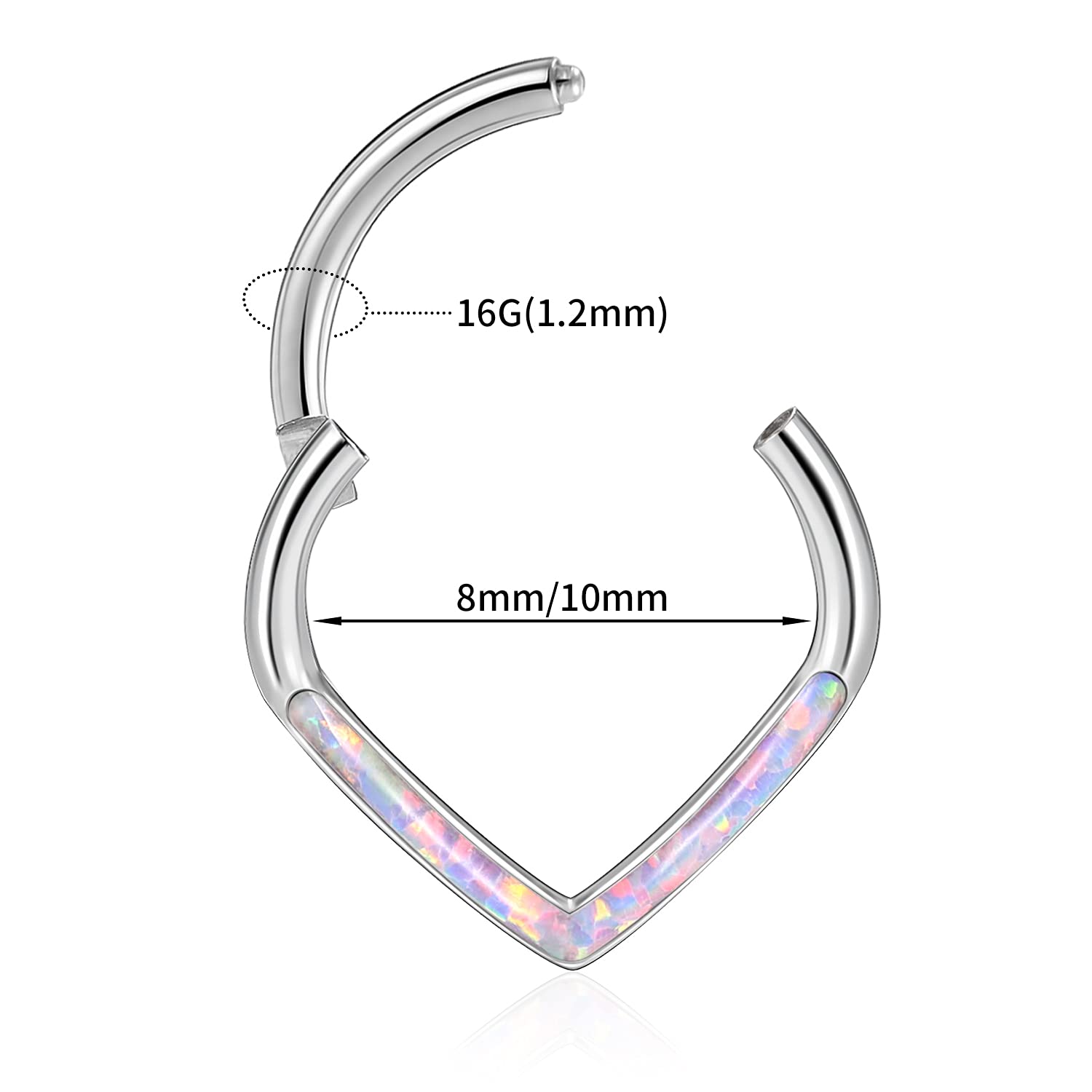 hengkaixuan Teardrop Daith Earrings Septum Jewellery Nose Hoop Ring Surgical Steel Daith Rook Tragus Piercing Jewellery Septum Clicker Ring Small Hoop Earring — view 13