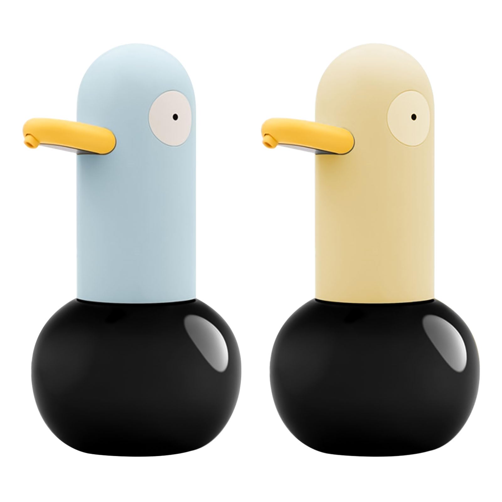 Niedlicher automatischer Seifenspender, Cartoon-Ente, berührungslos, wiederaufladbar, 400 ml, 2 Stück