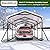 DAUSOLA 10x15 FT Heavy Duty Carports Canopy with Updated Frame Structure Galvanized Steel Roof and Enhanced Base, Metal Carport Garage for Pickup, Boat, Car and Tractors