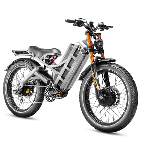 Image of 2026 eAhora Romeo Pro 3 /2 52-46 Mph Electric Bike for Adults, 6000W /4000W /2500W Dual Motor Ebike 60V 80Ah /52V 70Ah Battery 235+Miles Long Range, 26*4.0 inch /20*4.5 inch Fat Tire, Full Suspension, All Terrain