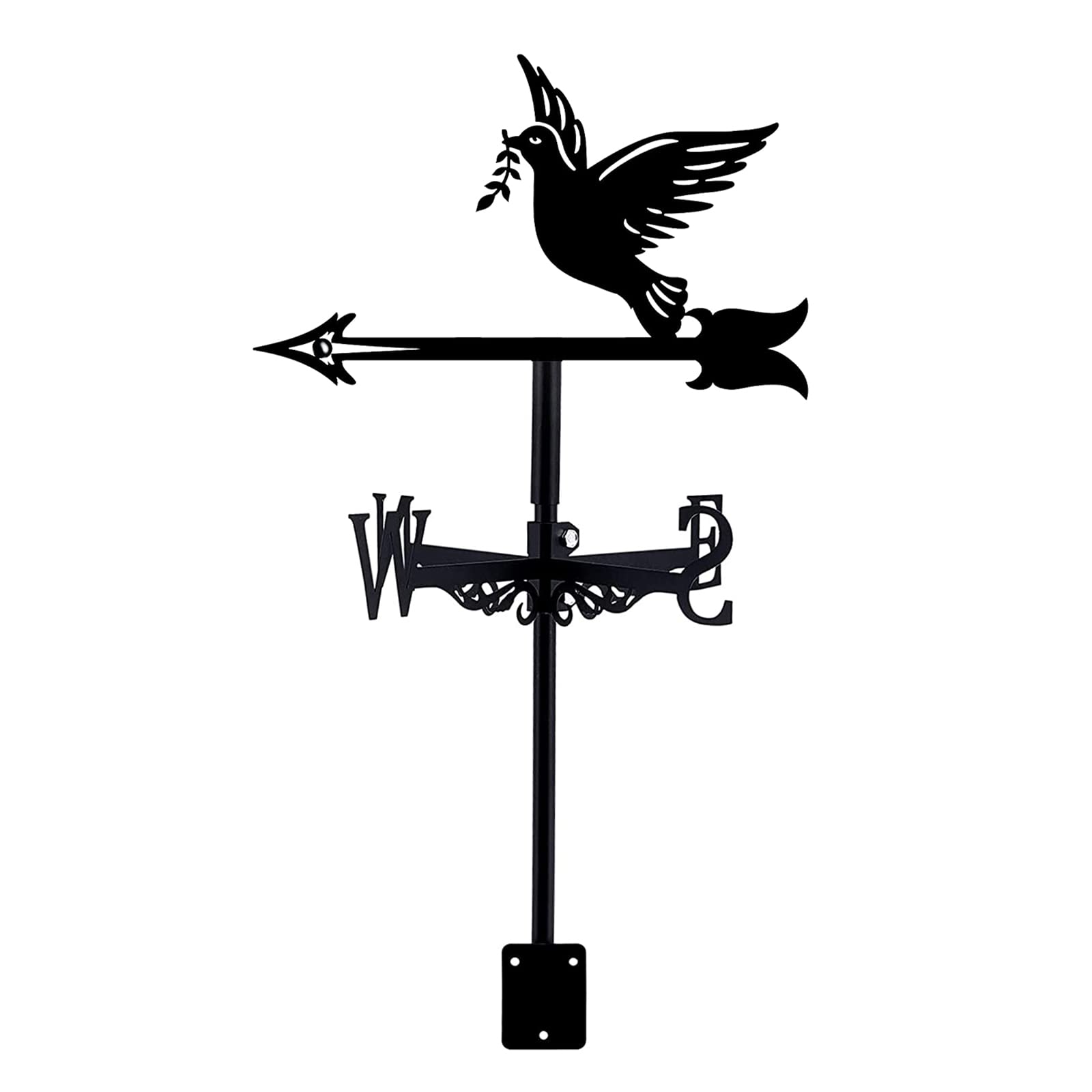 WIQUYBML Weather Vane Metal wind vane Retro Bird Farm Scene Garden Stake weathervane, Decorative Wind Direction Indicator for Outdoor