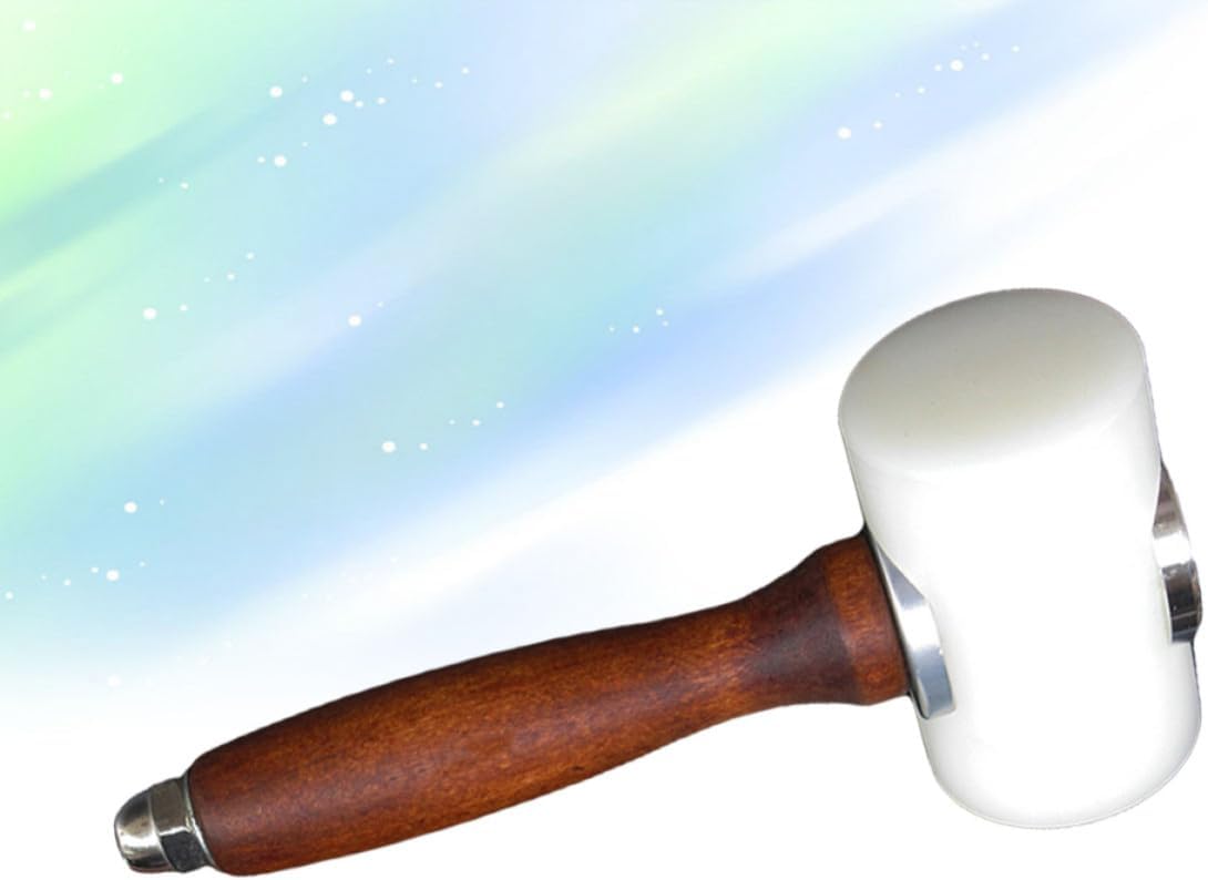 Nylon Carving Hammer DIY with Wooden Handle T Shaped for Leathercraft