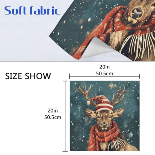 Servilletas de Tela Navidad Set x6 20x20 pulgadas miniatura 6