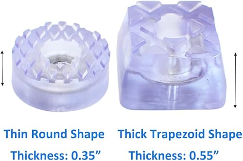 Miniatura 4 de DGOL 20 piezas de goma estables atornilladas para sillas de mesa, patas de muebles, almohadillas protectoras con tornillos de instalación de acero