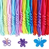 300 Stück Pfeifenreiniger Farbig 30cm, Pfeifenputzer zum Basteln, Pfeifenreiniger zum Basteln, Biegeplüsch Kunst Chenilledraht zum Basteln für Dekorationen Kinder, Bunte Farben