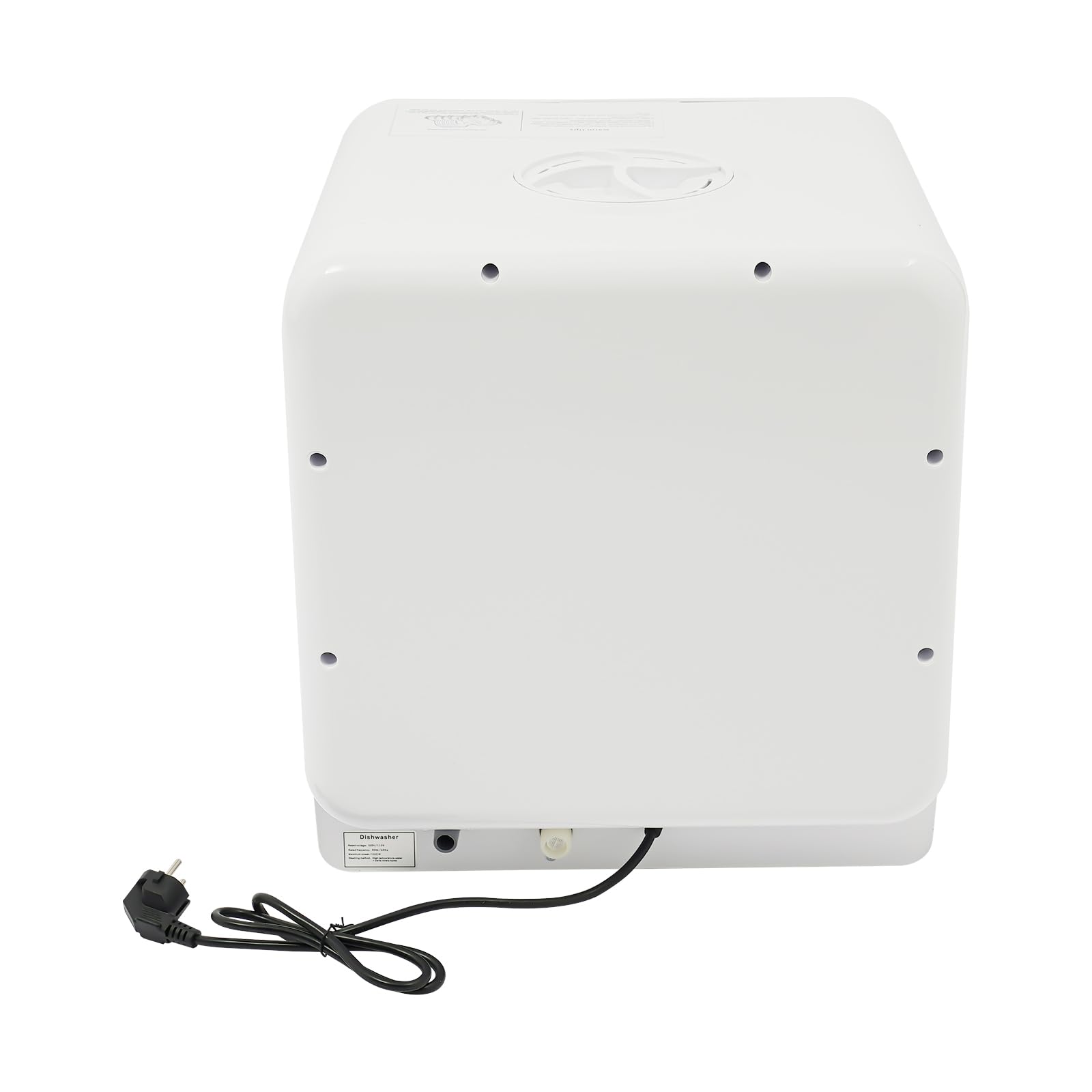 Lavastoviglie da tavolo 1100 W Mini lavastoviglie per 6 soffitti di misura 4 modalità di pulizia lavastoviglie da tavolo con serbatoio dell'acqua da 6 l, piano lavastoviglie con indicatore LED