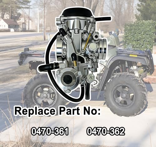 Carburetor Carb with Diaphragm Cover fit for Arctic Cat 400 2x4 4x4 1998-2001,Bearcat 454 4x4 1998,Arctic Cat 500 4x4 1998-2000 (Exclude Auto Edition) Replace 0470-361 0470-362 by JAVENYIMAN - Used condition - Image 5