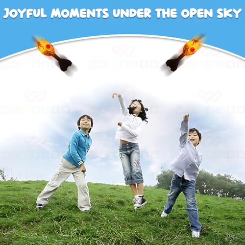Image of Wembley Missile Foam Rocket Toys for Kids with Whistling Sound Aerodynamic Rocket Ball Fly High Action Launcher Outdoor Toys Gift for Boys Girls (Yellow)