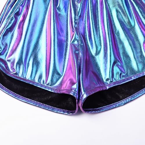 Image of Perfashion Girls Metallic Shorts Sparkly Shiny Hot Pants Gold /Silver /Pink Outfit