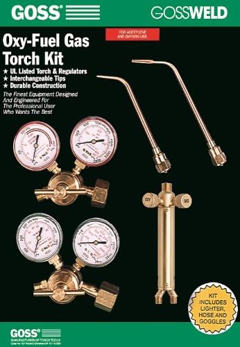 Goss KA-725-M 725 Series Oxy-Acetylene Welding and Brazing Kit with MC Acet Regulator