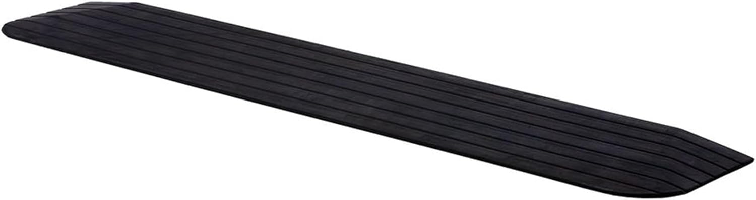 Silver Spring Solid Rubber Threshold Ramp for Wheelchairs, Scooters & More, 0.5" Rise, Black - Heavy-Duty and Portable Doorway Ramps for Mobility Aid