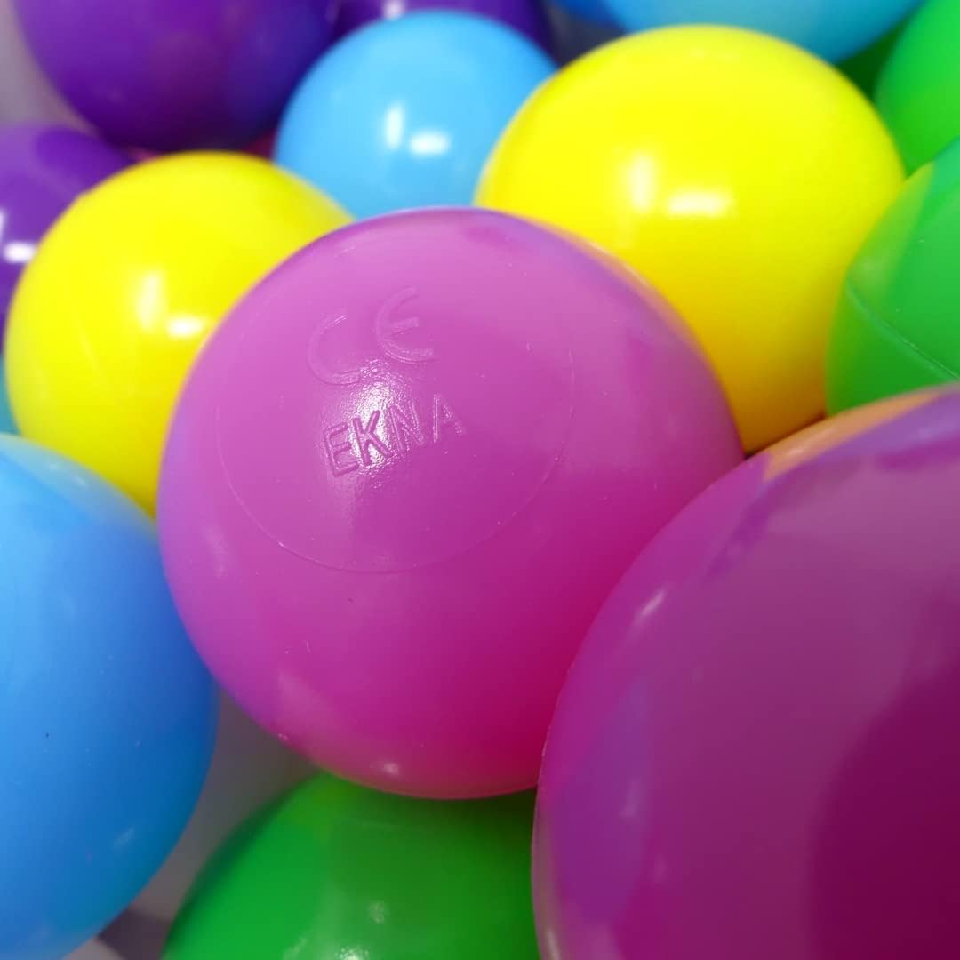LittleTom Vanaf de Geboorte: 100 Kleurrijke Ballen voor Ballenbak - Plastic Baby Speelballen 5,5cm - Binnen Buiten Baby Speelgoed voor Speeltent Speeltunnel Ballenbak - Kinder Plastic Ballen Klein