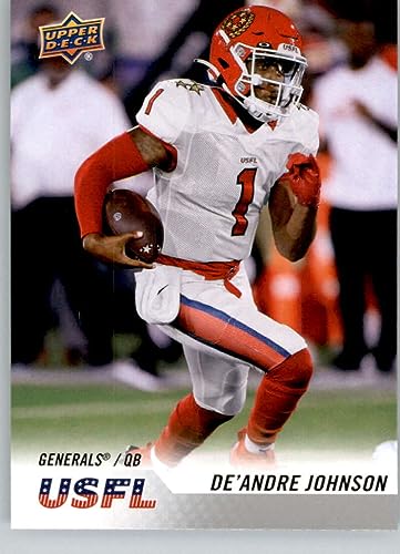 2023 Upper Deck USFL Base #24 De'Andre Johnson New Jersey Generals Official United States Football League Trading Card in Raw (NM or Better) Condition