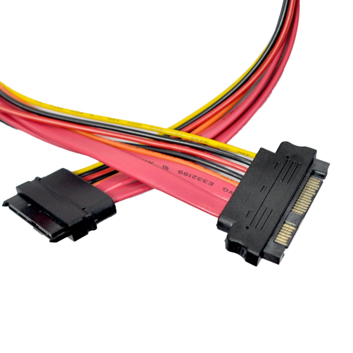 WLGQSAS 29PIN SFF-8482 Male to Female Extension Cable Hard Drive Cable