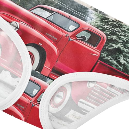 Toddler Underwear Custom 2t Cotton Girl Panties Cute Flower Kids Briefs Undies Old Red Truck Christmas Tree4