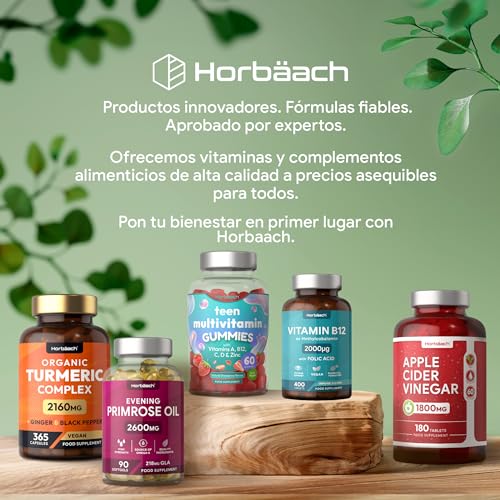 Ginkgo Biloba + Ginseng | Ginkgo 9000mg & Korean Ginseng Root 3000mg | Alta Potencia | 180 Comprimidos Veganos | by Horbaach