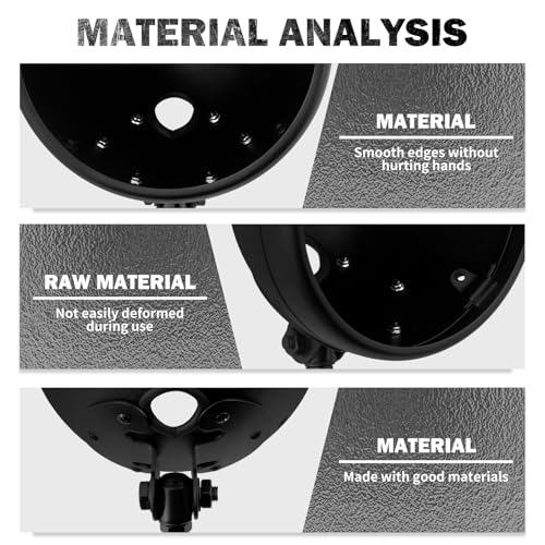 HDBUBALUS Motorcycle 7" Headlight Housing 7 Inch Head Lamp Bucket Fit for Harley Dyna Softail FX Custom Sportster XL (Black) by HDBUBALUS - Image 5