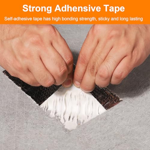 Image of HARFINGTON Waterproof Butyl Tape 16-ft x 8 inch W Aluminum Foil Sealant Tape, 0.03 inch Thick Upgraded Outdoor Use Self-Adhesive Sealing Tape for Roof Window RV Boat Pipe Repair