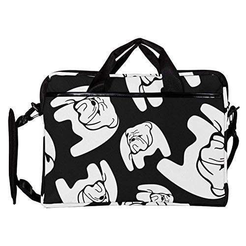 Sacoche ordinateur portable 14 à 15.4 pouces Shar Pei blanc finition luxe