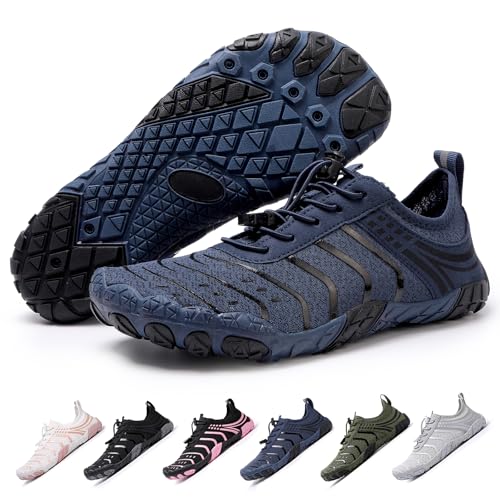 Image of Hike Barefoot Shoes Womens Men,Unisex Barefoot Water Shoes Breathable, Anti-Slip Hiking Footwear for Athletic Wide Toe Shoe Footwear for Hiking, Walking, Running, Yoga, and Water Sports