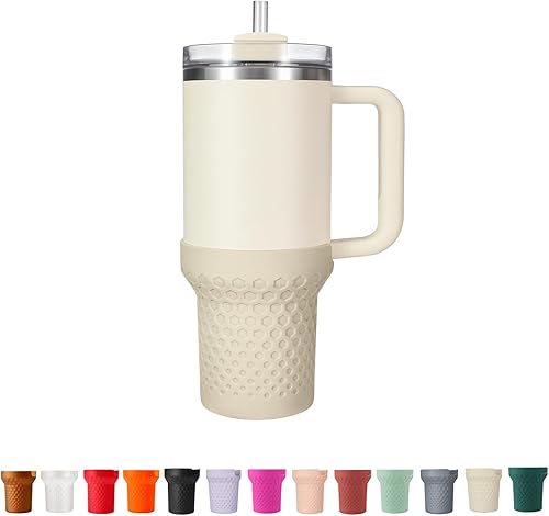 Miniatura 8 de Botas de silicona para Stanley, protector inferior de copa, accesorios para Stanley Quencher H2.0 FlowState Tumbler 20oz30ozStanley Adventure