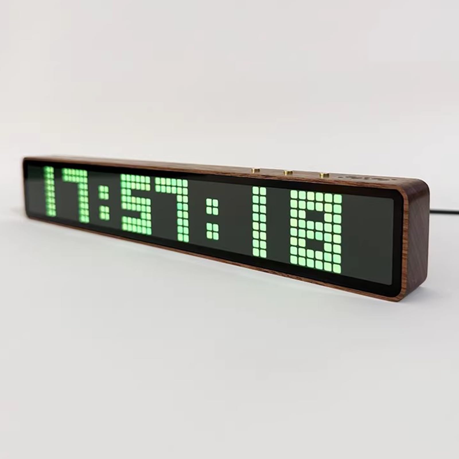 Zegar cyfrowy LED z lampą spektrum muzyki, wyświetlanie daty, timer, regulowane kolory, synchronizacja WiFi, idealny do salonów i pokoi gier