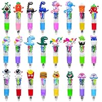 KIDRENFUN Party Bag Fillers for Kids - 24 PCS Party Favours Mini Pens for Kids, Class Gifts Lucky Dip Prizes, Multicoloured Pen Teacher Gifts for Children, Birthda Return Gifts for Girls Boys