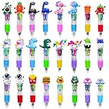 KIDRENFUN Party Bag Fillers for Kids - 24 PCS Party Favours Mini Pens for Kids, Class Gifts Lucky Dip Prizes, Multicoloured Pen Teacher Gifts for Children, Birthda Return Gifts for Girls Boys