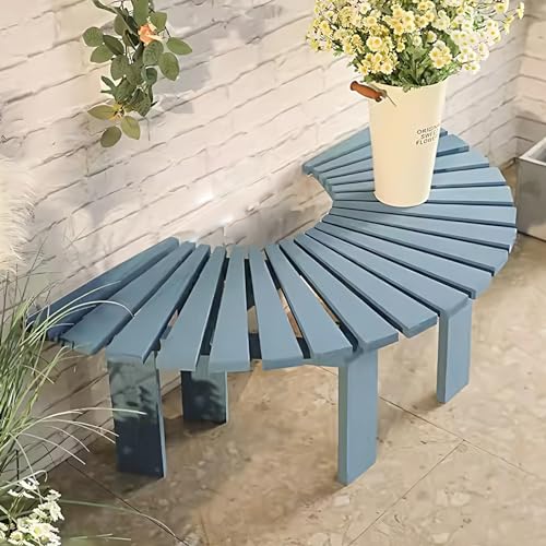Banc naturel incurvé en bois massif pour partager des moments authentiques