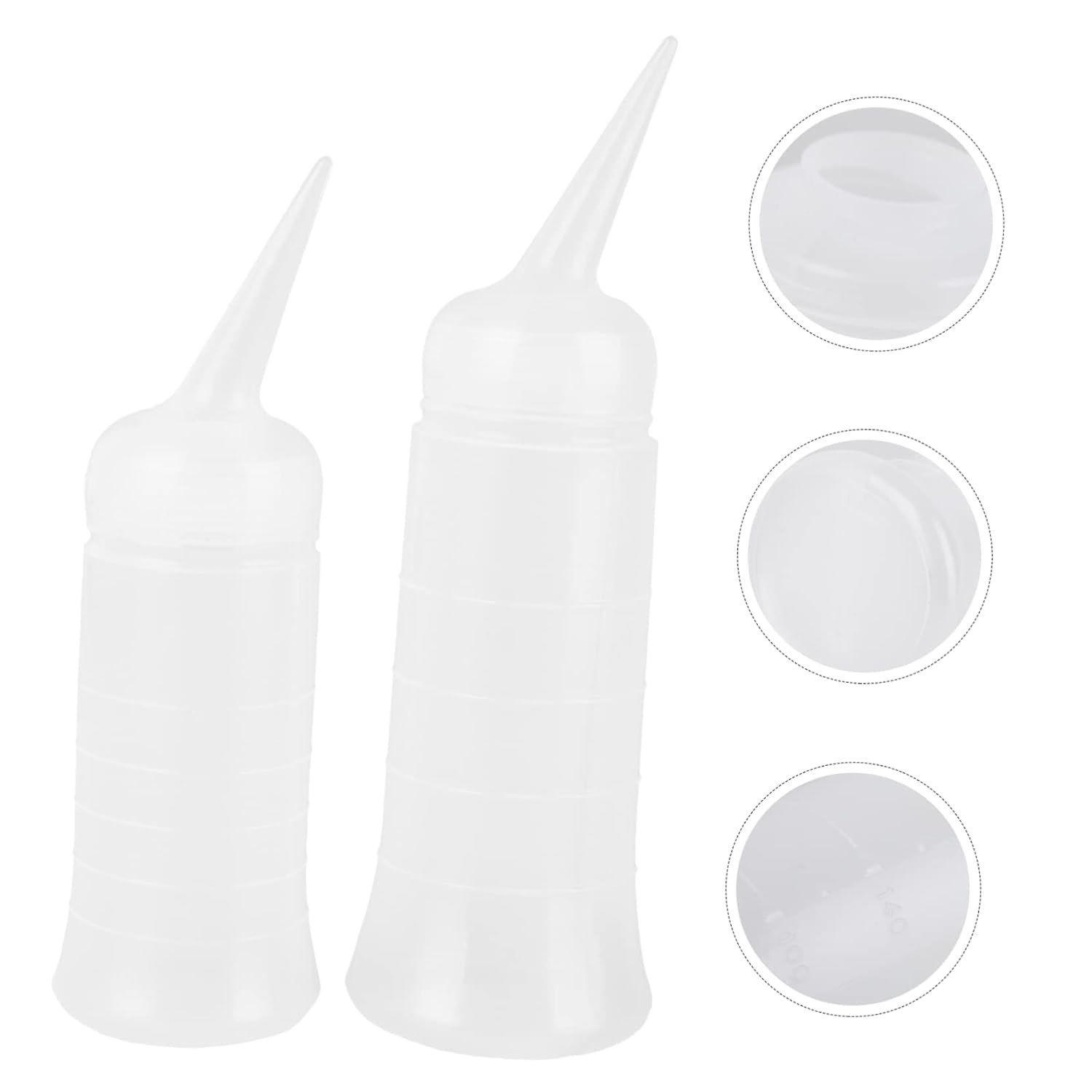 2 Pack Hair Applicator Bottles 120ml Plastic for Salon Coloring