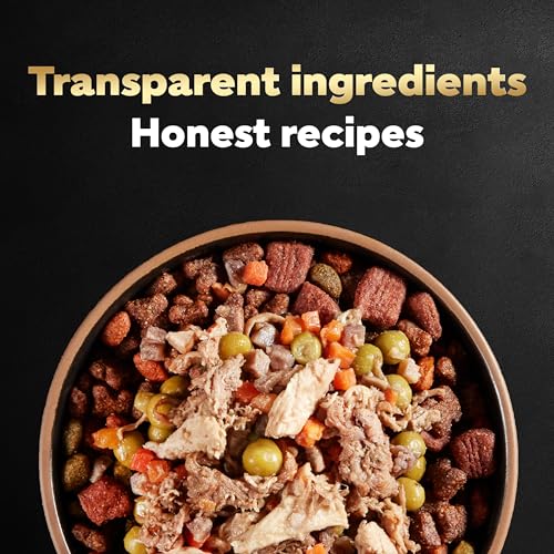Image of Cesar Simply Crafted Wet Dog Food Toppers, Beef & Chicken, 1.3 oz, 10 Count | Real beef #1 ingredient, 5 key ingredients, no by-products or artificial flavors, slow-cooked, single-serve tubs